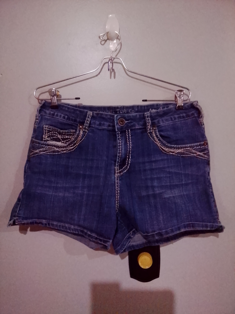 Cowgirl Tuff Blue Embroidered Denim Shorts